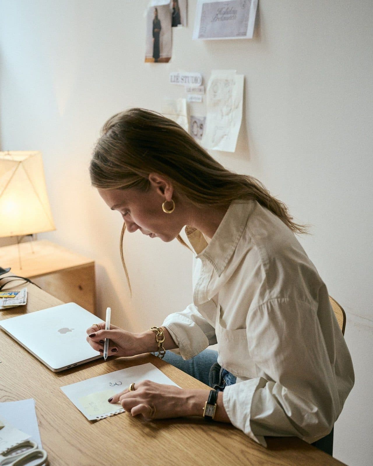 Writer drafting at a desk